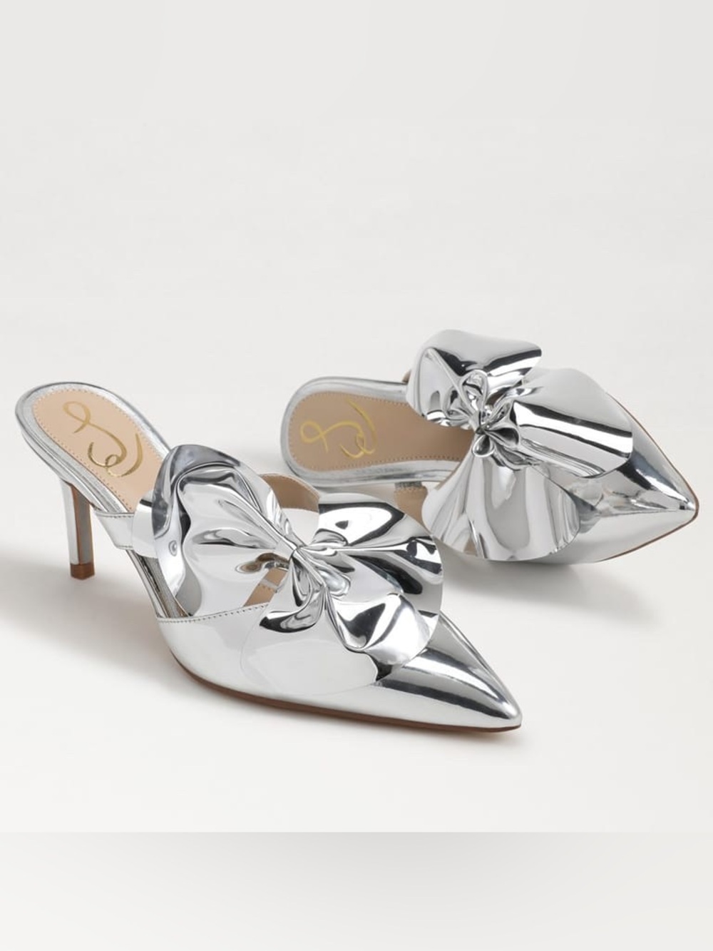 NEW Sam Edelman Veranda Kitten Heel/Soft Silver Metallic/Size 7